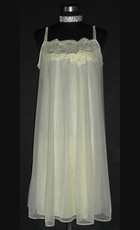 nightgowns peignoirs chiffon nightgown robes raalte overlay 1960 exclusive van yellow sweet